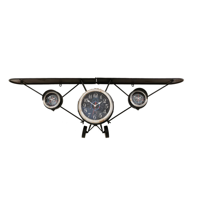 17 Stories Metal Wall Clock Wayfair Canada